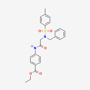 ethyl 4-({N-benzyl-N-[(4-methylphenyl)sulfonyl]glycyl}amino)benzoate