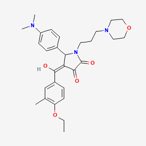 5-[4-(dimethylamino)phenyl]-4-(4-ethoxy-3-methylbenzoyl)-3-hydroxy-1-[3-(4-morpholinyl)propyl]-1,5-dihydro-2H-pyrrol-2-one