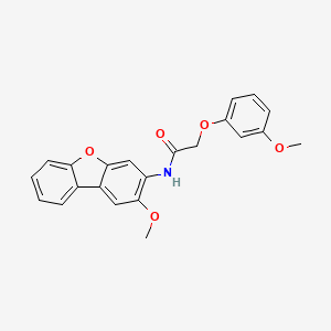 molecular formula C22H19NO5 B11631458 N-(2-methoxydibenzo[b,d]furan-3-yl)-2-(3-methoxyphenoxy)acetamide 