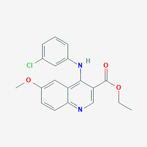 Ethyl 4-[(3-chlorophenyl)amino]-6-methoxyquinoline-3-carboxylate