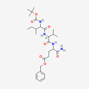 molecular formula C28H44N4O7 B11631462 benzyl N-(tert-butoxycarbonyl)isoleucylvalyl-alpha-glutaminate 