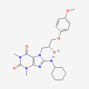 8-(cyclohexylamino)-7-[2-hydroxy-3-(4-methoxyphenoxy)propyl]-1,3-dimethyl-3,7-dihydro-1H-purine-2,6-dione