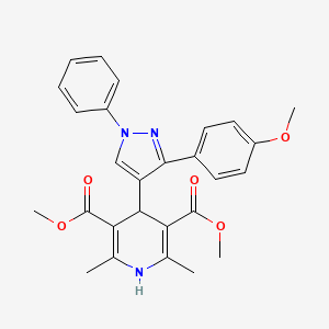 dimethyl 4-[3-(4-methoxyphenyl)-1-phenyl-1H-pyrazol-4-yl]-2,6-dimethyl-1,4-dihydropyridine-3,5-dicarboxylate