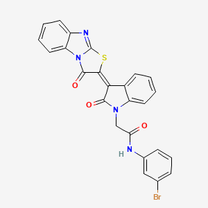 N-(3-bromophenyl)-2-[(3E)-2-oxo-3-(3-oxo[1,3]thiazolo[3,2-a]benzimidazol-2(3H)-ylidene)-2,3-dihydro-1H-indol-1-yl]acetamide