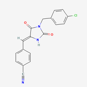 4-{(Z)-[1-(4-chlorobenzyl)-2,5-dioxoimidazolidin-4-ylidene]methyl}benzonitrile