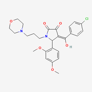 4-[(4-chlorophenyl)carbonyl]-5-(2,4-dimethoxyphenyl)-3-hydroxy-1-[3-(morpholin-4-yl)propyl]-1,5-dihydro-2H-pyrrol-2-one