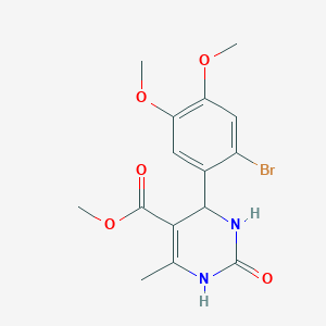 molecular formula C15H17BrN2O5 B11631604 Methyl 4-(2-bromo-4,5-dimethoxyphenyl)-6-methyl-2-oxo-1,2,3,4-tetrahydropyrimidine-5-carboxylate 