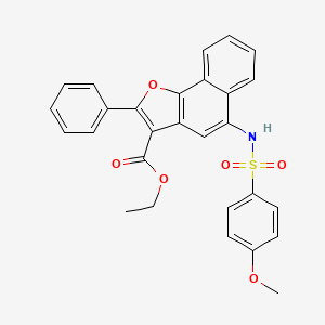 Ethyl 5-{[(4-methoxyphenyl)sulfonyl]amino}-2-phenylnaphtho[1,2-b]furan-3-carboxylate