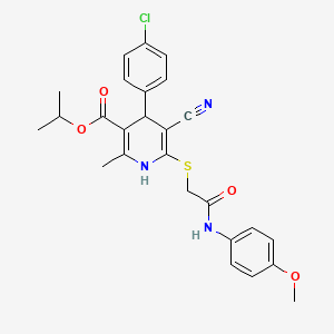 Propan-2-yl 4-(4-chlorophenyl)-5-cyano-6-({2-[(4-methoxyphenyl)amino]-2-oxoethyl}sulfanyl)-2-methyl-1,4-dihydropyridine-3-carboxylate