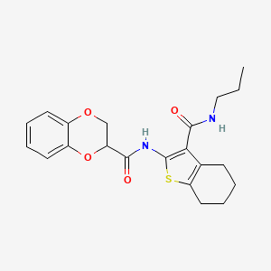 N-[3-(propylcarbamoyl)-4,5,6,7-tetrahydro-1-benzothiophen-2-yl]-2,3-dihydro-1,4-benzodioxine-2-carboxamide