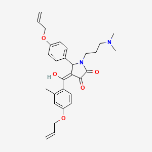 1-[3-(dimethylamino)propyl]-3-hydroxy-4-{[2-methyl-4-(prop-2-en-1-yloxy)phenyl]carbonyl}-5-[4-(prop-2-en-1-yloxy)phenyl]-1,5-dihydro-2H-pyrrol-2-one