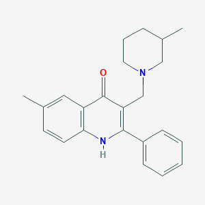 6-Methyl-3-[(3-methylpiperidin-1-yl)methyl]-2-phenylquinolin-4-ol