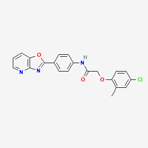 molecular formula C21H16ClN3O3 B11631729 2-(4-chloro-2-methylphenoxy)-N-[4-([1,3]oxazolo[4,5-b]pyridin-2-yl)phenyl]acetamide 