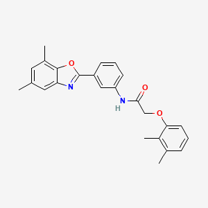 molecular formula C25H24N2O3 B11631748 N-[3-(5,7-dimethyl-1,3-benzoxazol-2-yl)phenyl]-2-(2,3-dimethylphenoxy)acetamide 