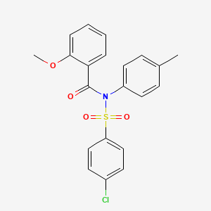 N-[(4-chlorophenyl)sulfonyl]-2-methoxy-N-(4-methylphenyl)benzamide