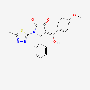 5-(4-tert-butylphenyl)-3-hydroxy-4-[(4-methoxyphenyl)carbonyl]-1-(5-methyl-1,3,4-thiadiazol-2-yl)-1,5-dihydro-2H-pyrrol-2-one