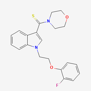 molecular formula C21H21FN2O2S B11631862 {1-[2-(2-fluorophenoxy)ethyl]-1H-indol-3-yl}(morpholin-4-yl)methanethione 