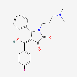 1-[3-(dimethylamino)propyl]-4-[(4-fluorophenyl)carbonyl]-3-hydroxy-5-phenyl-1,5-dihydro-2H-pyrrol-2-one