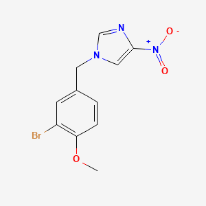 molecular formula C11H10BrN3O3 B11631875 1-(3-bromo-4-methoxybenzyl)-4-nitro-1H-imidazole 