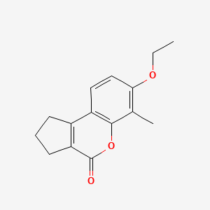 molecular formula C15H16O3 B11631895 7-ethoxy-6-methyl-2,3-dihydrocyclopenta[c]chromen-4(1H)-one 