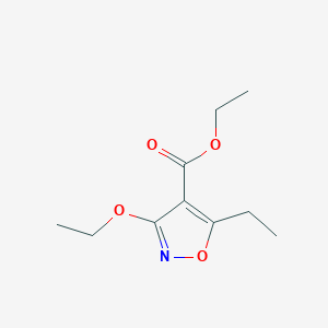 molecular formula C10H15NO4 B116319 Ethyl 3-ethoxy-5-ethylisoxazole-4-carboxylate CAS No. 154229-55-7