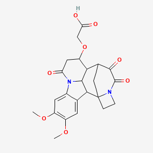 [(4,5-dimethoxy-7,11,12-trioxo-1,2,2b,8,9,9a,9b,10,11,12-decahydro-7H-2a,10-methano-6b,12a-diazacyclobuta[4,5]cycloocta[1,2,3-jk]fluoren-9-yl)oxy]acetic acid