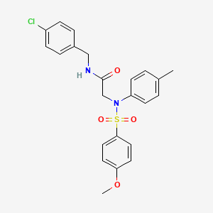 N-[(4-Chlorophenyl)methyl]-2-[N-(4-methylphenyl)4-methoxybenzenesulfonamido]acetamide