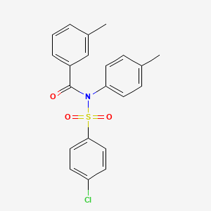 N-[(4-chlorophenyl)sulfonyl]-3-methyl-N-(4-methylphenyl)benzamide