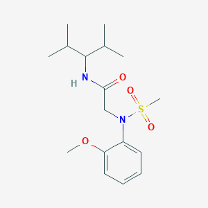 N-(2,4-Dimethylpentan-3-YL)-2-[N-(2-methoxyphenyl)methanesulfonamido]acetamide