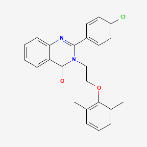 molecular formula C24H21ClN2O2 B11631952 2-(4-chlorophenyl)-3-[2-(2,6-dimethylphenoxy)ethyl]quinazolin-4(3H)-one 