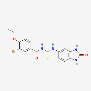 3-bromo-4-ethoxy-N-[(2-oxo-2,3-dihydro-1H-benzimidazol-5-yl)carbamothioyl]benzamide