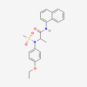 molecular formula C22H24N2O4S B11631974 N~2~-(4-ethoxyphenyl)-N~2~-(methylsulfonyl)-N-naphthalen-1-ylalaninamide 