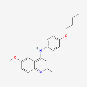 molecular formula C21H24N2O2 B11631991 N-(4-butoxyphenyl)-6-methoxy-2-methylquinolin-4-amine 