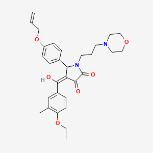 molecular formula C30H36N2O6 B11632019 5-[4-(allyloxy)phenyl]-4-(4-ethoxy-3-methylbenzoyl)-3-hydroxy-1-[3-(4-morpholinyl)propyl]-1,5-dihydro-2H-pyrrol-2-one 