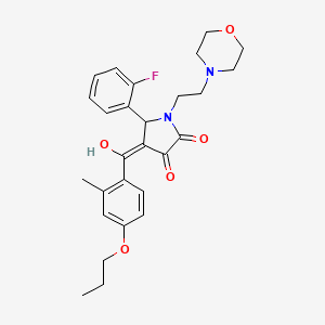 5-(2-fluorophenyl)-3-hydroxy-4-(2-methyl-4-propoxybenzoyl)-1-[2-(morpholin-4-yl)ethyl]-2,5-dihydro-1H-pyrrol-2-one