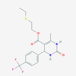 2-(Ethylsulfanyl)ethyl 6-methyl-2-oxo-4-[4-(trifluoromethyl)phenyl]-1,2,3,4-tetrahydropyrimidine-5-carboxylate