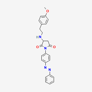 molecular formula C25H24N4O3 B11632061 2,5-Pyrrolidinedione, 3-[[2-(4-methoxyphenyl)ethyl]amino]-1-[4-(2-phenyldiazenyl)phenyl]- CAS No. 1040867-05-7