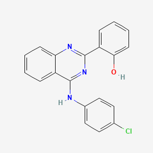 molecular formula C20H14ClN3O B11632083 2-(4-(4-Chlorophenylamino)quinazolin-2-yl)phenol 