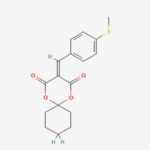 1,5-Dioxaspiro[5.5]undecane-2,4-dione, 3-(4-methylsulfanylbenzylidene)-