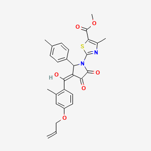 methyl 2-[3-hydroxy-5-(4-methylphenyl)-4-{[2-methyl-4-(prop-2-en-1-yloxy)phenyl]carbonyl}-2-oxo-2,5-dihydro-1H-pyrrol-1-yl]-4-methyl-1,3-thiazole-5-carboxylate