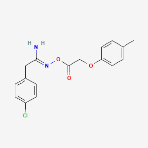 (1Z)-2-(4-chlorophenyl)-N'-{[(4-methylphenoxy)acetyl]oxy}ethanimidamide