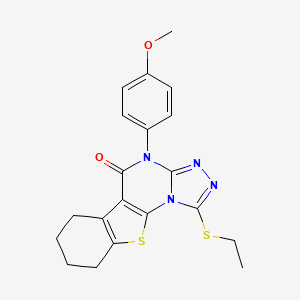 1-(ethylsulfanyl)-4-(4-methoxyphenyl)-6,7,8,9-tetrahydro[1]benzothieno[3,2-e][1,2,4]triazolo[4,3-a]pyrimidin-5(4H)-one