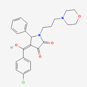 4-(4-Chlorobenzoyl)-3-hydroxy-1-(3-morpholinopropyl)-5-phenyl-1H-pyrrol-2(5H)-one