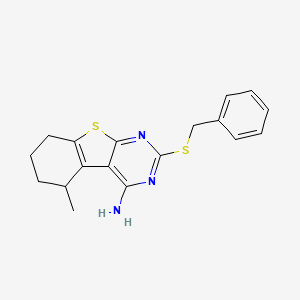 2-(Benzylsulfanyl)-5-methyl-5,6,7,8-tetrahydro[1]benzothieno[2,3-d]pyrimidin-4-amine