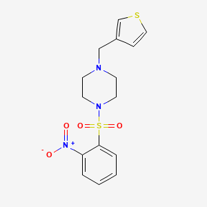 1-[(2-Nitrophenyl)sulfonyl]-4-(thiophen-3-ylmethyl)piperazine