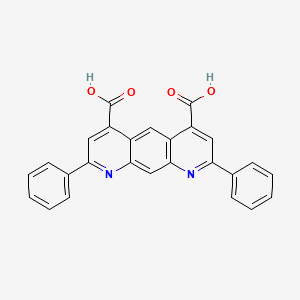 molecular formula C26H16N2O4 B11632186 2,8-Diphenylpyrido[3,2-g]quinoline-4,6-dicarboxylic acid CAS No. 37409-41-9