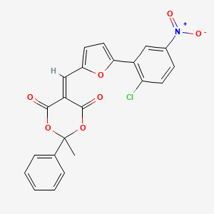 5-{[5-(2-Chloro-5-nitrophenyl)furan-2-yl]methylidene}-2-methyl-2-phenyl-1,3-dioxane-4,6-dione