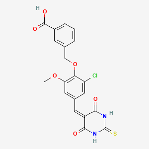 3-({2-chloro-4-[(4,6-dioxo-2-thioxotetrahydropyrimidin-5(2H)-ylidene)methyl]-6-methoxyphenoxy}methyl)benzoic acid