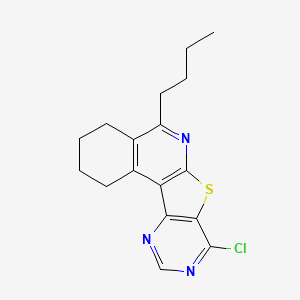 8-butyl-13-chloro-11-thia-9,14,16-triazatetracyclo[8.7.0.02,7.012,17]heptadeca-1,7,9,12,14,16-hexaene