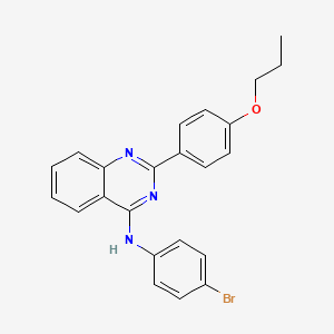 N-(4-bromophenyl)-2-(4-propoxyphenyl)quinazolin-4-amine